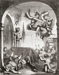 Illustration af George Cruikshank til digtet 